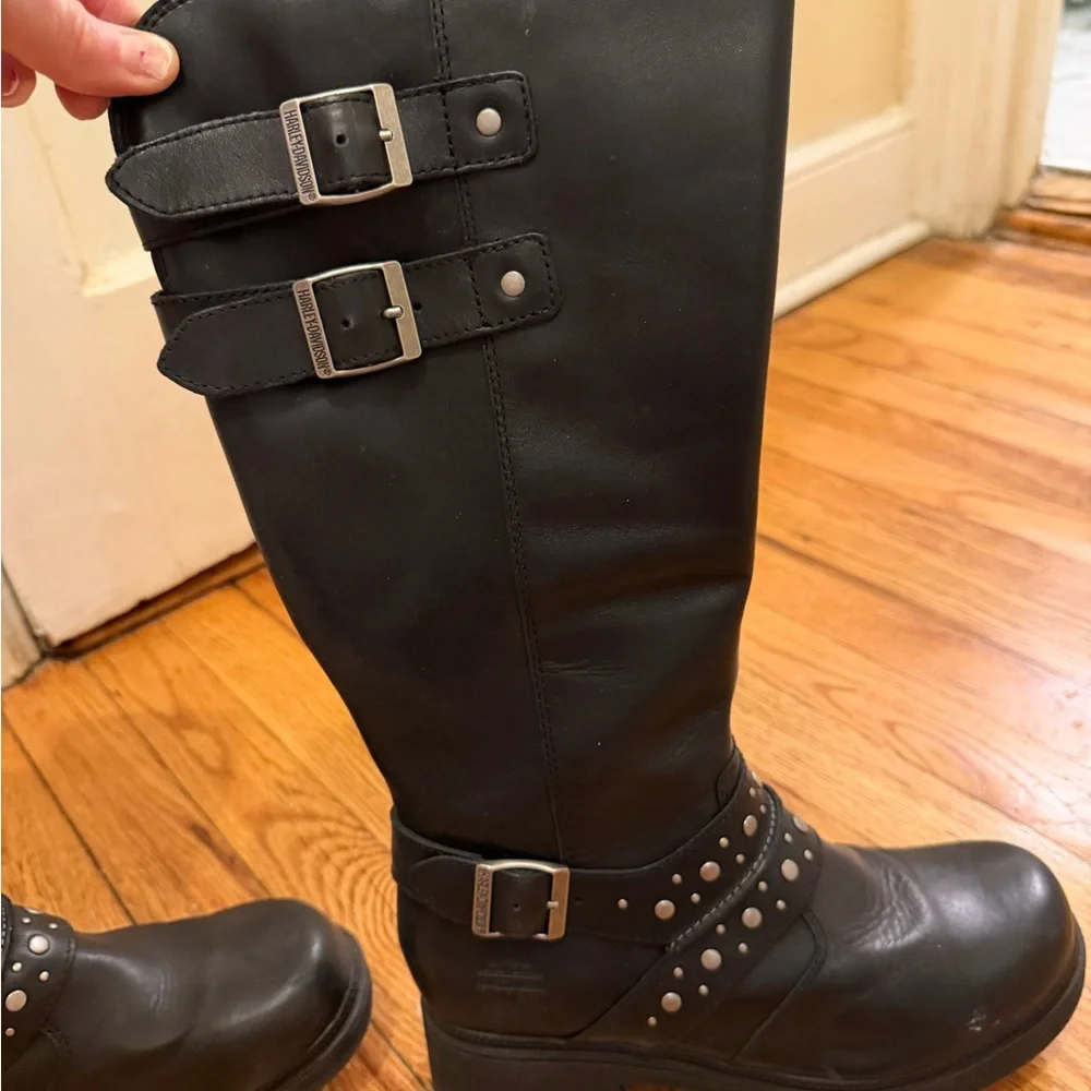 Harley-Davidson Black Textured Footwear - Picture 13 of 16